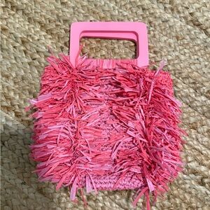 J. Crew Pink Woven Handbag